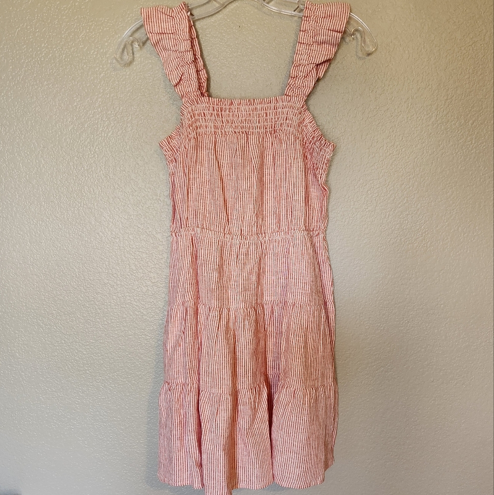 Girls Copper Key Red and White Striped Dress, NWT!